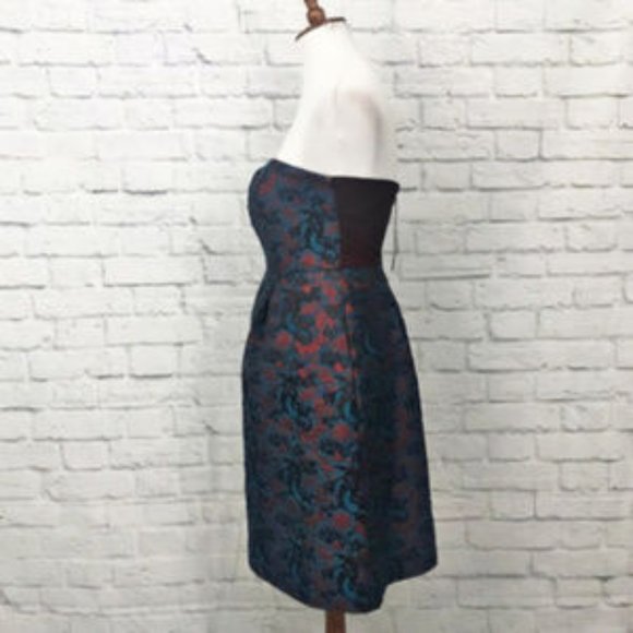 Anthropologie Leifnotes Paprika Brocade Dress 4 - Picture 4 of 8